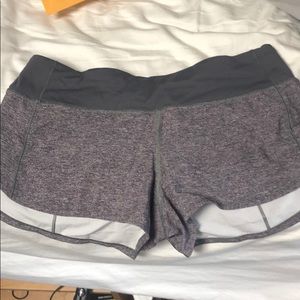 Gray heathered lululemon shorts